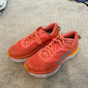 Hoka bondi 7 Orange Running Shoes